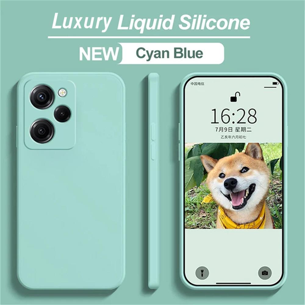 Soft TPU Camera protection Original Liquid Silicone Case For Xiaomi Poco X5 Cover For Redmi Note 12 5G Phone Case