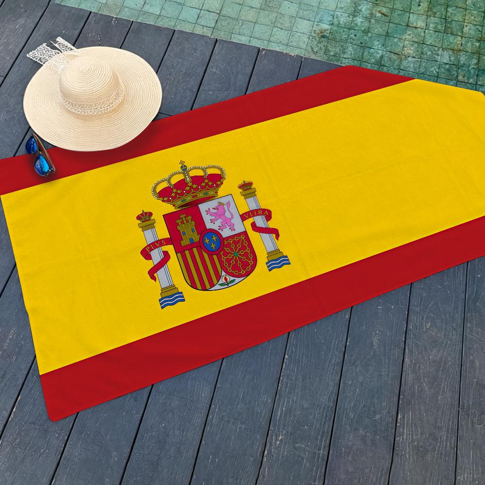 Nation Spain Towel Yoga Gym Yoga Gym Lightweight Portable for Swimming Beach Travel Sports Accessories Sandproof