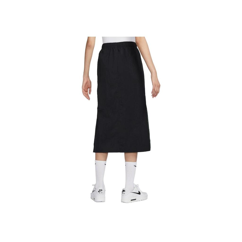 Nike High Waist Slit Lightweight Soft Casual Long Skirt Women bottoms Black FQ0702-010