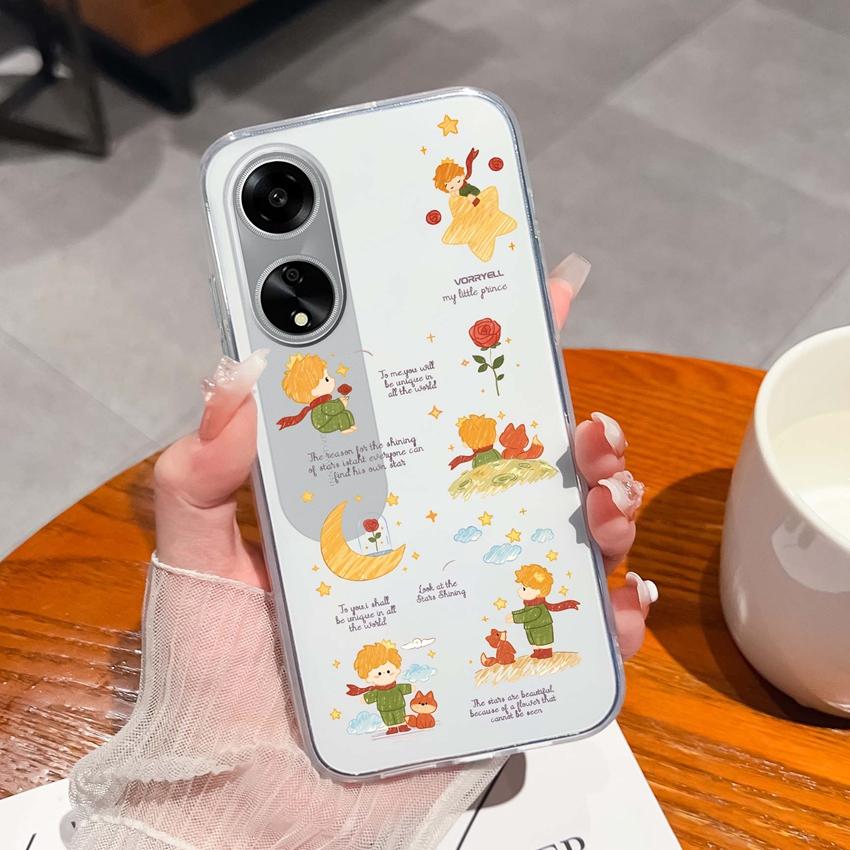 For Oppo A1 A11 A12 A15 A17K Luxury Transparent Lens Protection Cases Mysterious Whale Pattern Shockproof Protective Back Cover Shell For Oppo Housing