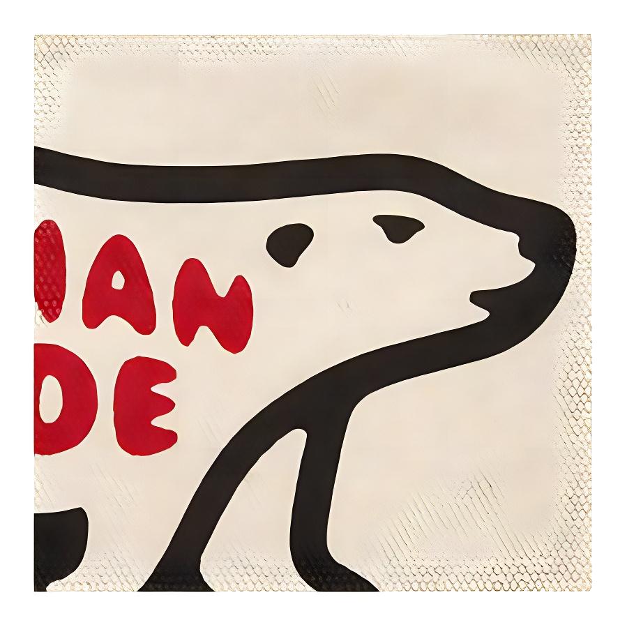 New HUMAN MADE Canvas Bag Clutch Women's White HM21GD034