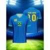 Brazilian Football Pattern T-Shirt For Men Brazil Sports Jerseys 3D Printed Tees Casual Short Sleeve O-Neck Tops Street T Shirts