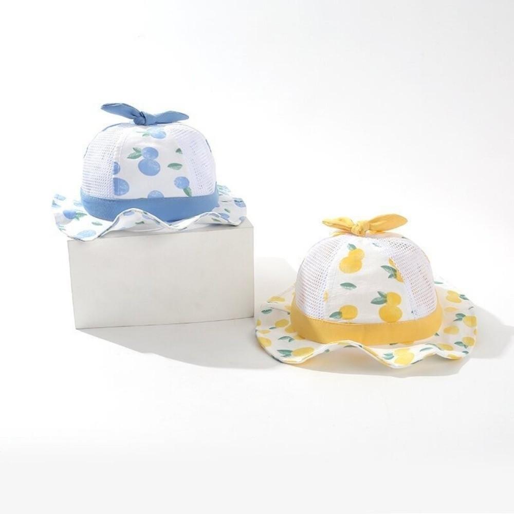 Wide Brim Baby Bucket Hat Fruit Print Panama Cap New Fisherman Cap  Summer