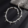 X6HE Versatile Layer Pearls Necklace Stainless Steel Construction Comfortable Fit for Music Festivals Office Occasions
