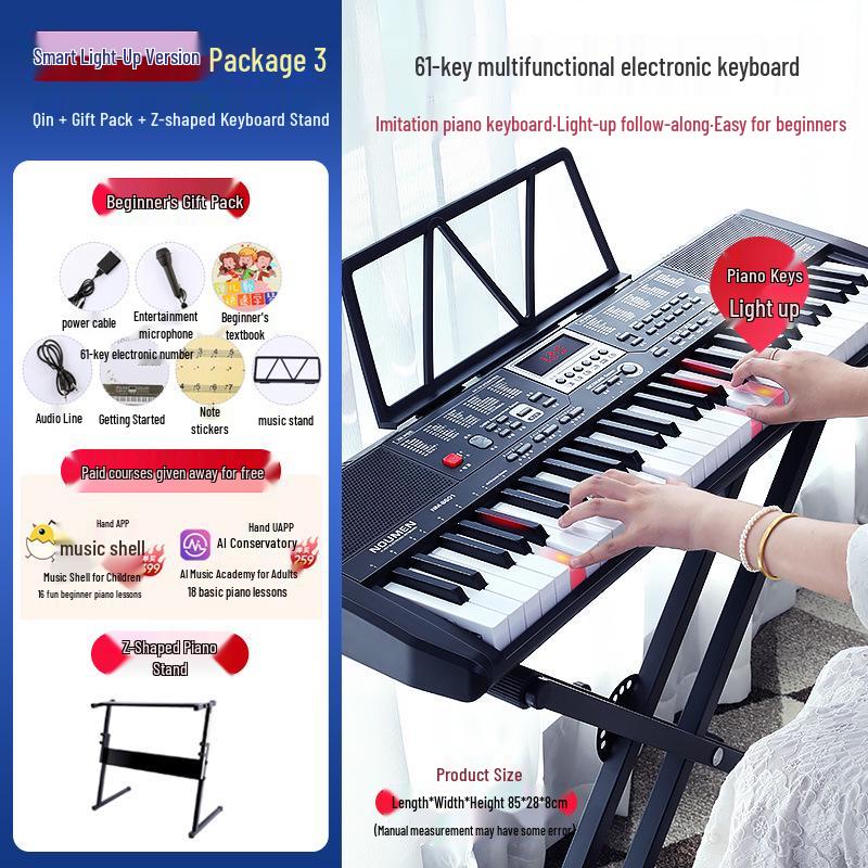 Beiduo Chen 61-Key Multifunctional Keyboard for Beginners, Adults & Children