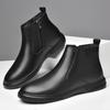 Autumn Winter High-Top Genuine Leather Shoes Classic Men's Chelsea Boots New Fashion Male Ankle Boots Versatile Business Botas