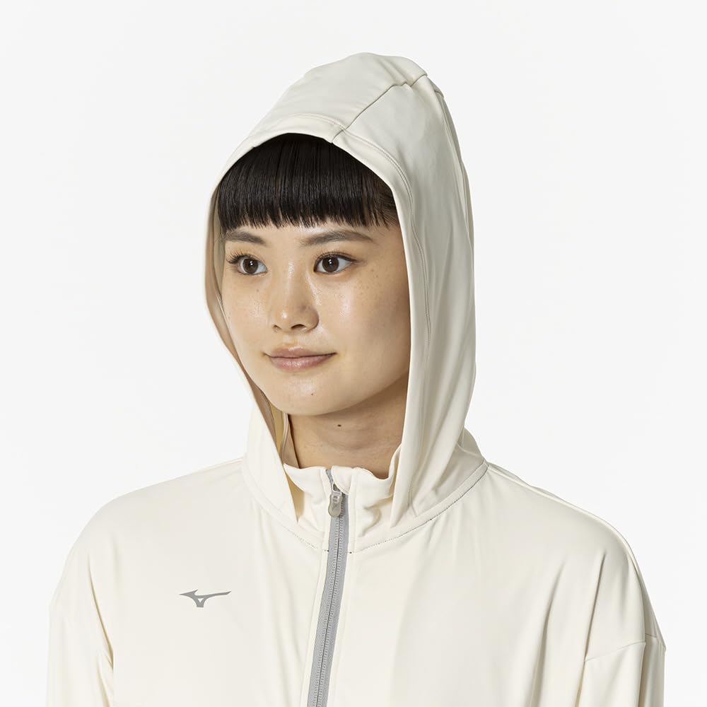 Stretch Smooth Training UPF Size L Women's Hoodie, 50+, 32MCB300, Off-White,