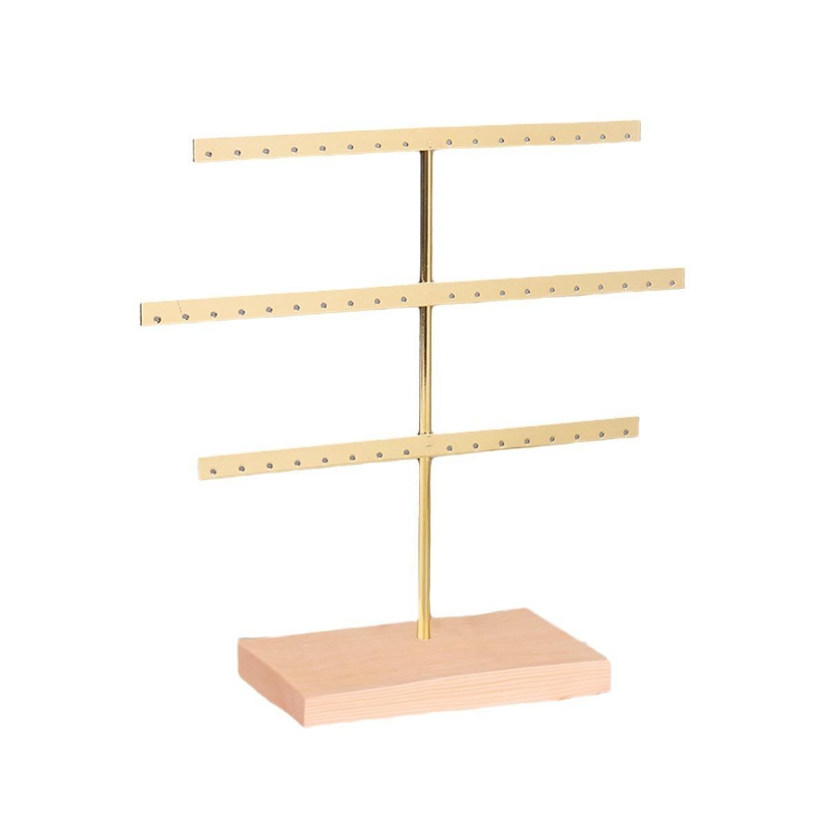 

Держатель для браслета и сережек, органайзер для ювелирных изделий, 3-уровневая подставка для золотых украшений с органайзером для ожерелий, вешалка для демонстрации и хранения, подарок для женщин