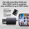 Lexar Dual Slot MicroSD/SD Card Reader Type-A and Type-C,USB 3.2 Gen 1, up to 255MB/s Read, Compatible with Phone Laptop, Desktop