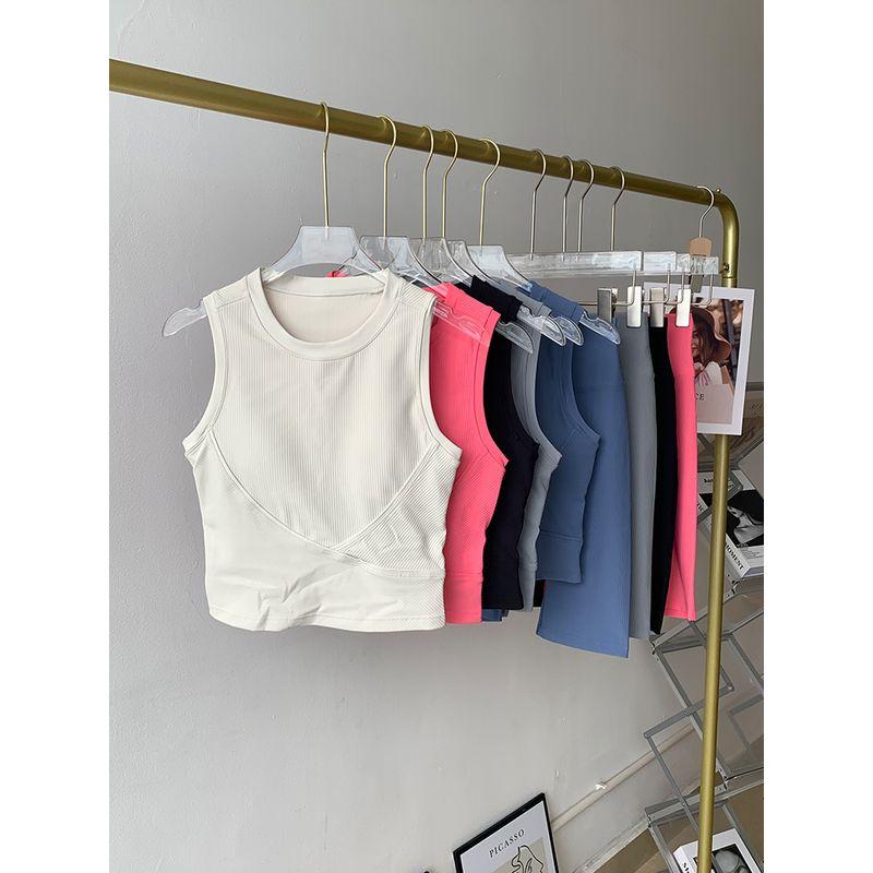 Lu Same Sports Suit Women 2025 New Arrival with Chest Pad Fixed Cup High Waist Hip Lift Fitness Yoga Shorts