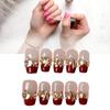 New Year's Handcrafted Nail Art With Gentle Aurora Rhinestones For Ladies