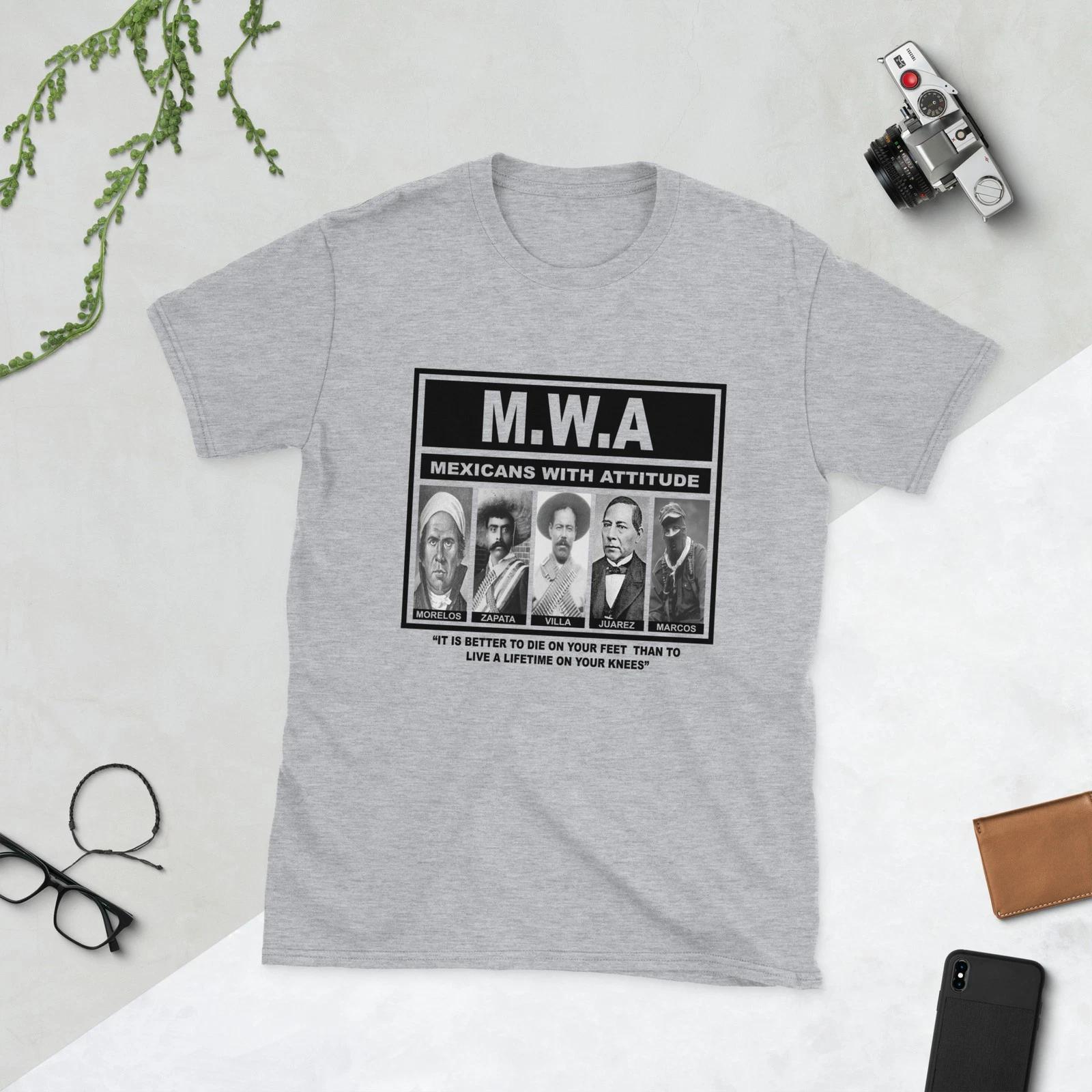 M.W.A (Mexicans With Attitude) Funny Parody Mexican Pride Stylish Unisex T-Shirt S