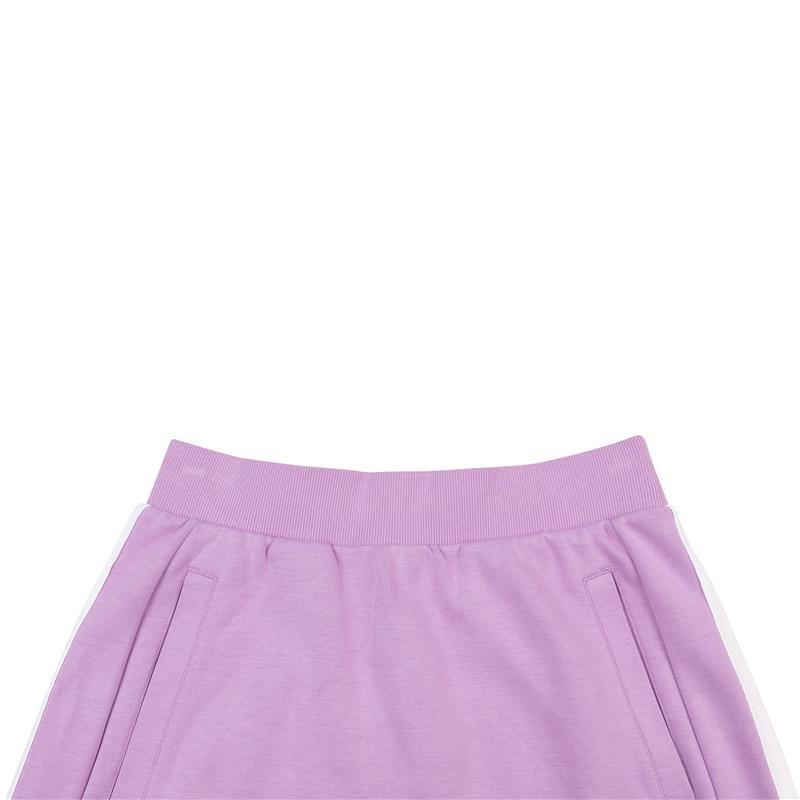 Skechers Color Block Logo Print Elastic Waist Midi Skirt Women skirts Lavender L420W145