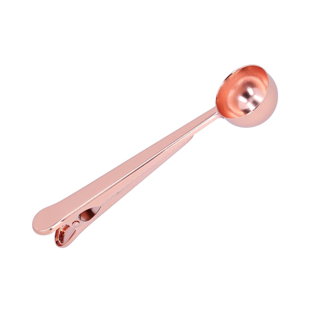 2 in 1 Multifunction Coffee Scoop with Bag Clip 430 Stainless Steel Coffee Measuring Spoon