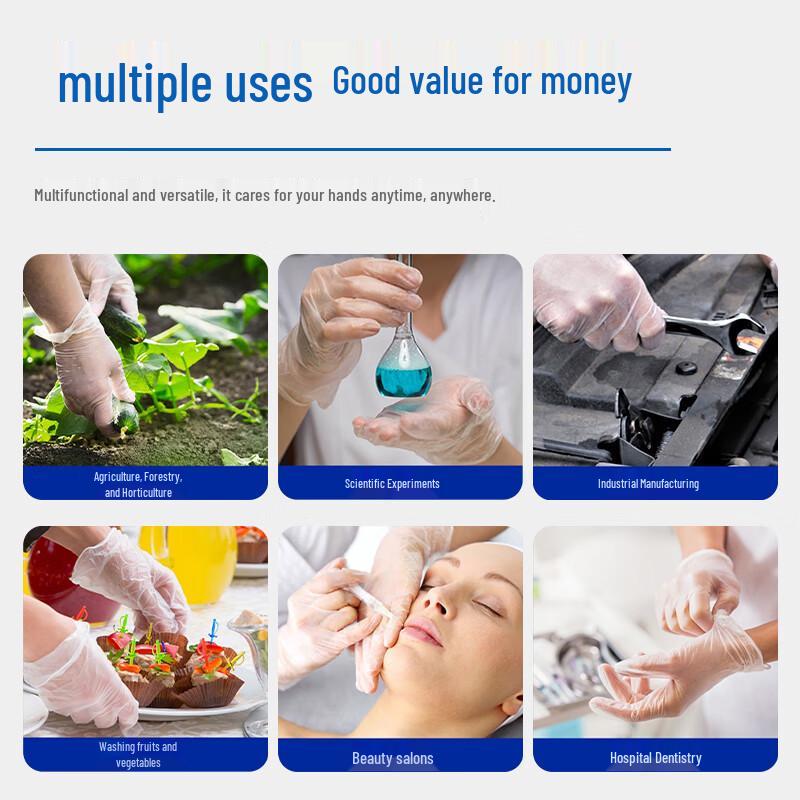 Intco PVC Disposable Medical Gloves - Waterproof, Oil-Proof, Food Grade, Suitable for Examination and Surgical Use