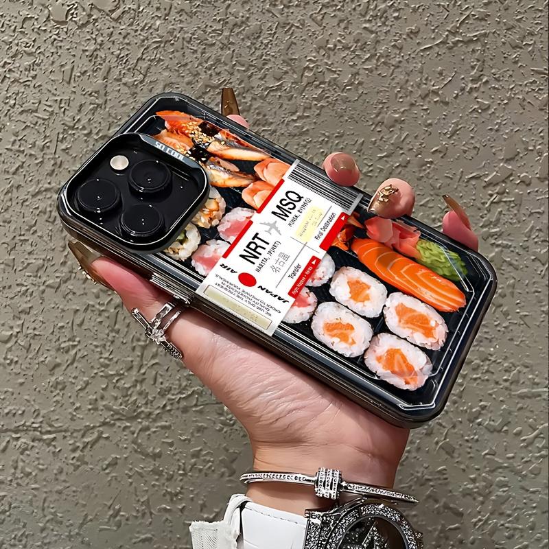 Fashionable Sushi Lunch Box Design Phone Case Suitable for iPhone 17 16 15 14 13 12 11 Pro/Max/Plus Anti Drop and Shockproof