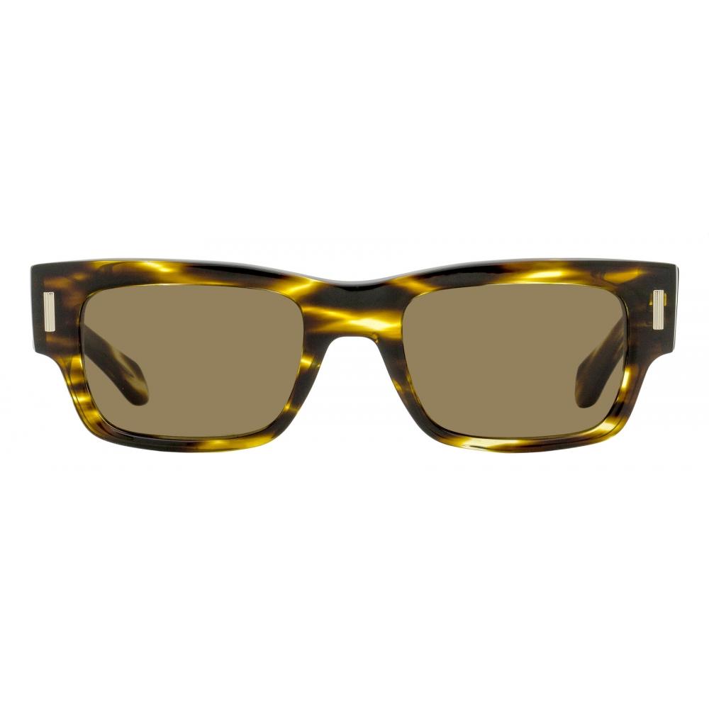 Salvatore Ferragamo Ferragamo Men S Rectangular Rivet SunglaSSeS Sf2011S 216 Brown Melange 53mm 216