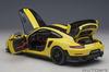 AUTOart 1/18 Scale Porsche 911 (991.2) GT2 RS Weissach Package Yellow/Carbon Black Finished Model 78172