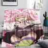 1PC Demon Slayer Print Flannel Blanket, High Quality All Seasons, Home Decor, Warmth and Comfort, Perfect for Christmas Gifts
