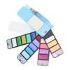 Farby akwarelowe w kostkach 18 kolorów Przenośne składane w kształcie wachlarza z pędzelkiem do wody na urodziny święta Boże Narodzenie