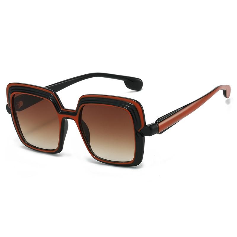 New Luxury Color Gradient Square Sunglasses Women Men Retro Brand UV400 Protection Trendy Fashion