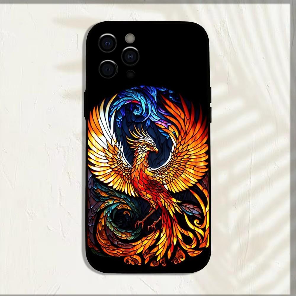 Cool Phoenix Nirvana Phone Case For iPhone 16,15,14,13,12,11,Pro,X,XS,Max,XR,Plus,Mini Soft Black Cover