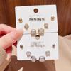 Gold-Plated Geometric Stud Earrings: Exquisite, Fashionable, Light Luxury Micro-Inlaid Zircon, Perfect for Women