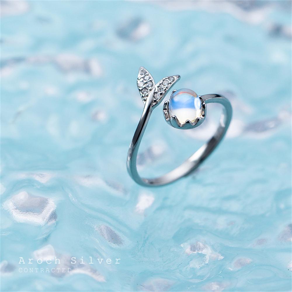 Mermaid Foam Cool Wind Super Fairy Opening Ring Mermaid Ji Fishtail Mermaid Tears Female Sen Is A Lady Gift