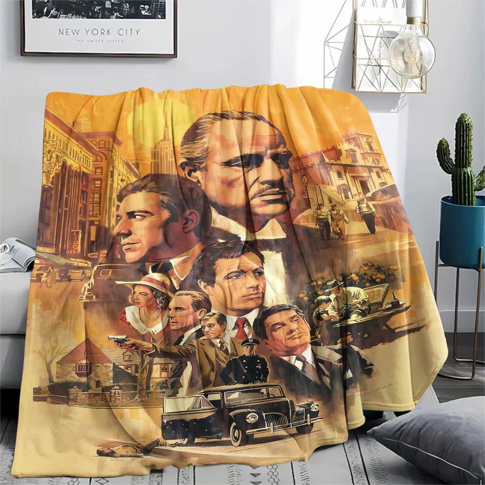 1 st The Godfather-tryck Flanellduk, Högkvalitativ Bekväm för Alla Årstider, Heminredning, Värme och Komfort, Perfekt för Gåvor