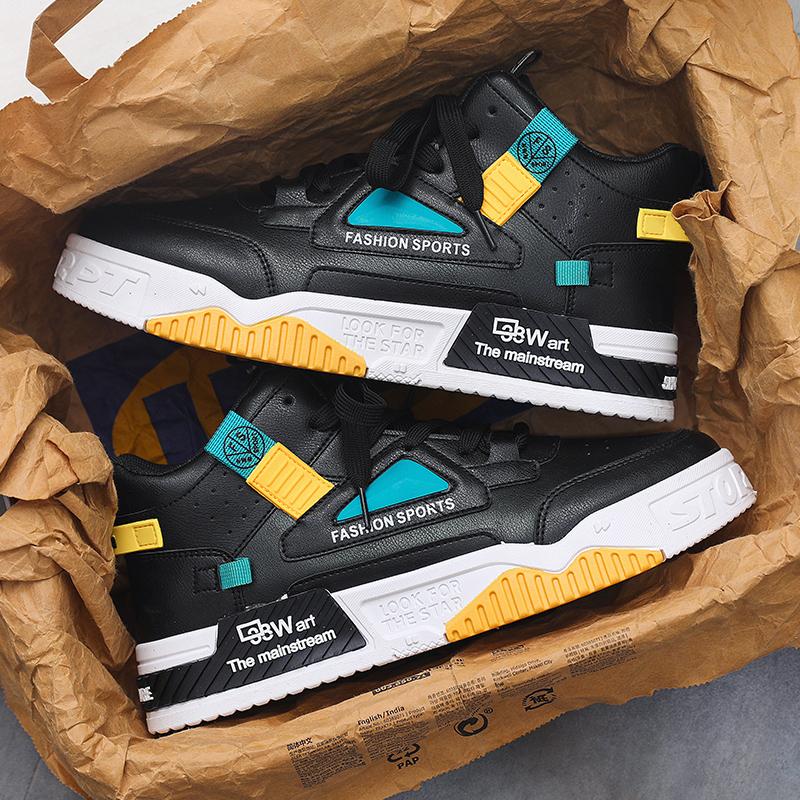 Fashion Platform Shoes Men's Shoes Outdoor Hip Hop Skate Shoes Tenis Masculino Casual Sneakers Men Lace-up Breathable Shoes