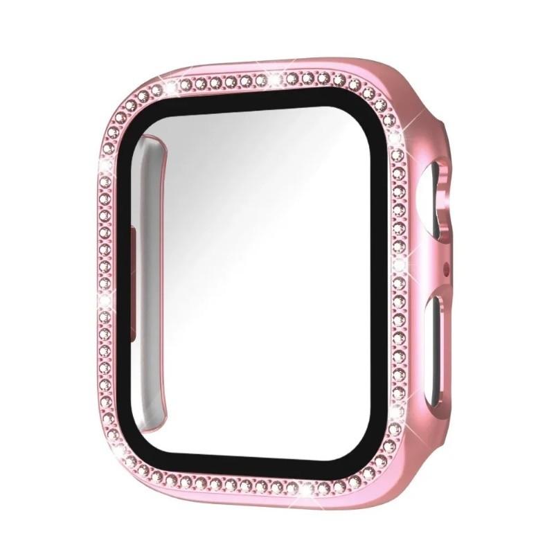 Glitter Diamond PC Hard Bumper Case for Apple Watch 10 9 8 4 5 6 SE 45mm 40mm 44MM 42mm 46mm Full Cover
