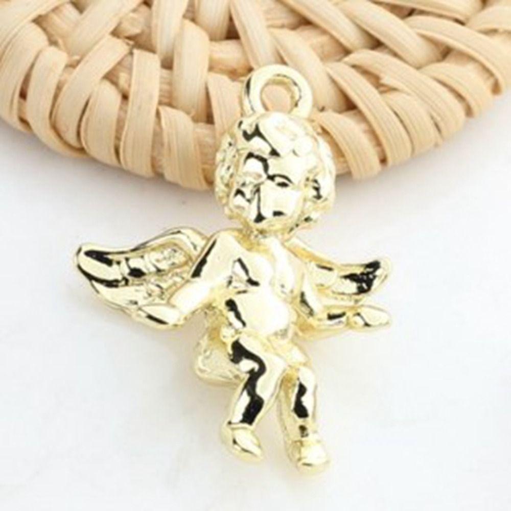 2Pcs/set Zinc Zinc Zinc Alloy Cupid Single Pendant Mini DIY Cupid Necklace Accessories  Jewelry Makings