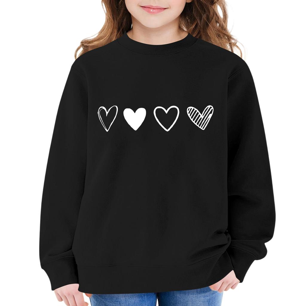 Kinder Langarm Lockerer Pullover Buchstabenaufdruck Rundhals Sweatshirt