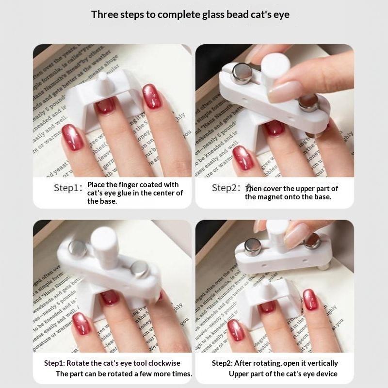 Cat'S Eye Gyroscope Cat'S Eye Glass Bead Nail Art Magnets Tool Flower Creative And Powerful Magnet Nail Supplies