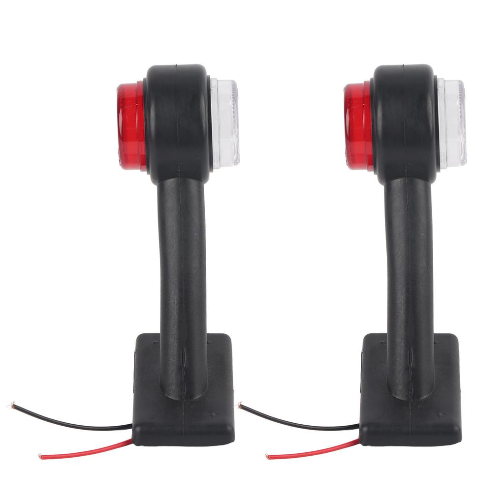 2Pcs 12 LED 10V‑30V Elbow Side Marker Indicator Light Lamp Side Marked Lamp for Car Truck (X1)