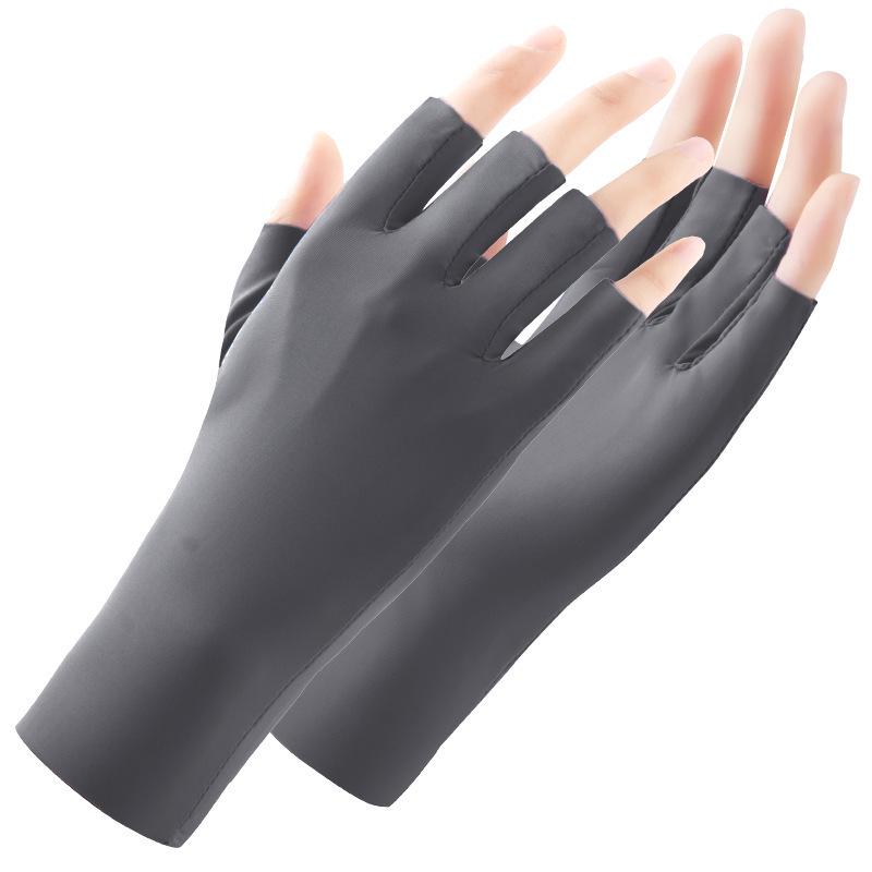 Women's UV-Protection Fingerless Gloves for Driving & Cycling - Non-Slip, Breathable, Half-Finger Design