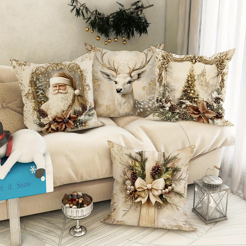 1pcs Christmas Cushion Covers for Home ,Suitable for Christmas Home Decoration Pillowcase, Without Pillow Core.