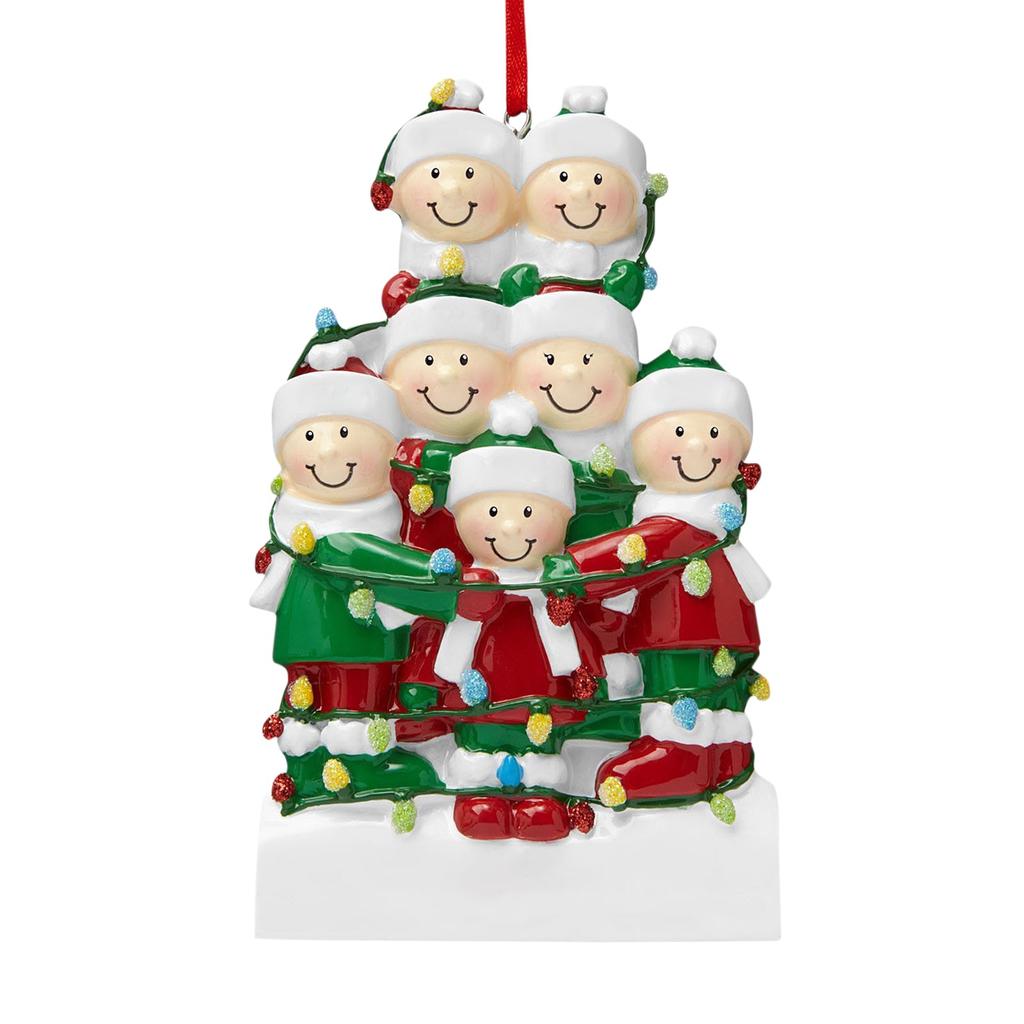 Resin Family Name Blessings Christmas Pendant Christmas Tree Ornaments Pendant