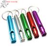 (YOUU06)1/3Pcs Small Multifunctional Aluminum Emergency Survival Whistle Keychain Camping Hiking Outdoor Tool Training Whistle