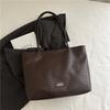 Fashion Solid Color Casual Sense Retro Women's Hand-held Woven Pattern Commuter Shoulder Underarm Tote Bag