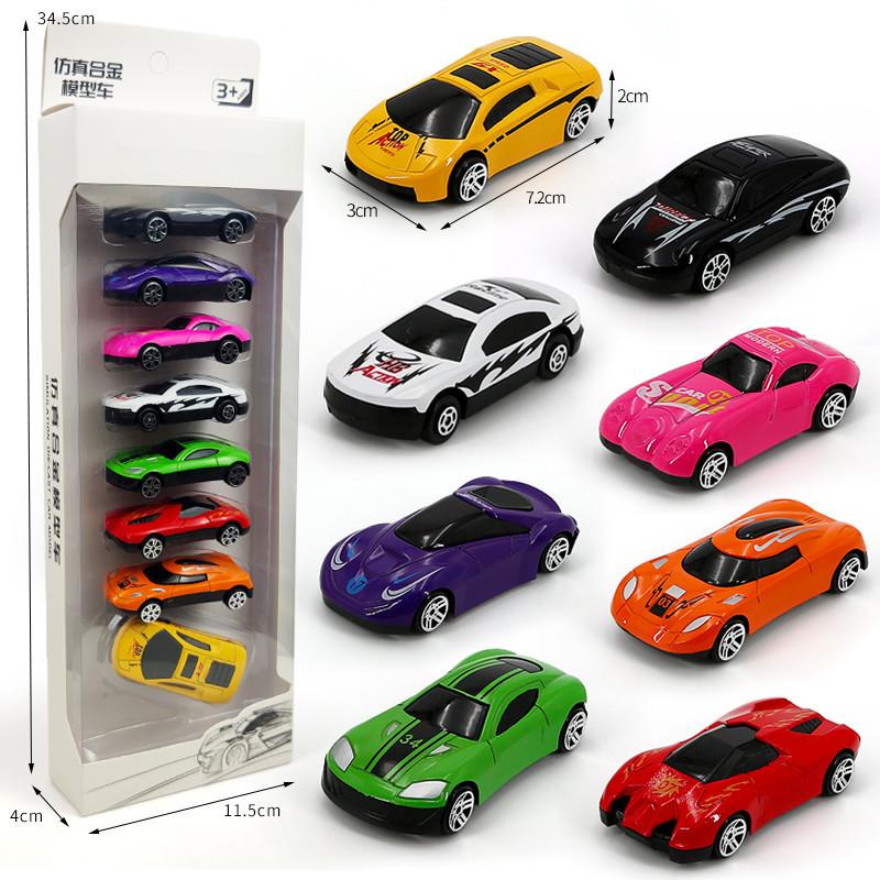 4Pcs Set Todder Car Toy Multi-Style Police School Bus Taxiing Alloy Mini Car Model Kids Pocket Small Durable Car kid gifts
