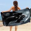 Sensenmann Totenkopf Sense Bedrucktes Strandtuch Polyester Weich Schnelltrocknend Großes Badetuch Sommer Schwimmbad Surfen Decke