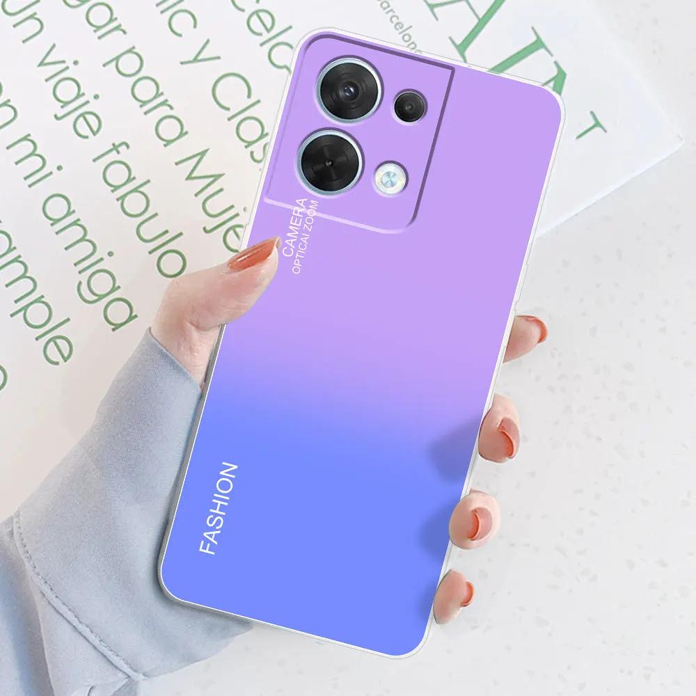 Für OPPO Reno 8 Pro 5G Hülle 8 Pro + Farbverlauf Transparente Hülle Für OPPO Reno 8 Pro + Plus Reno8 Cover Silikon Rückseite Stoßfänger