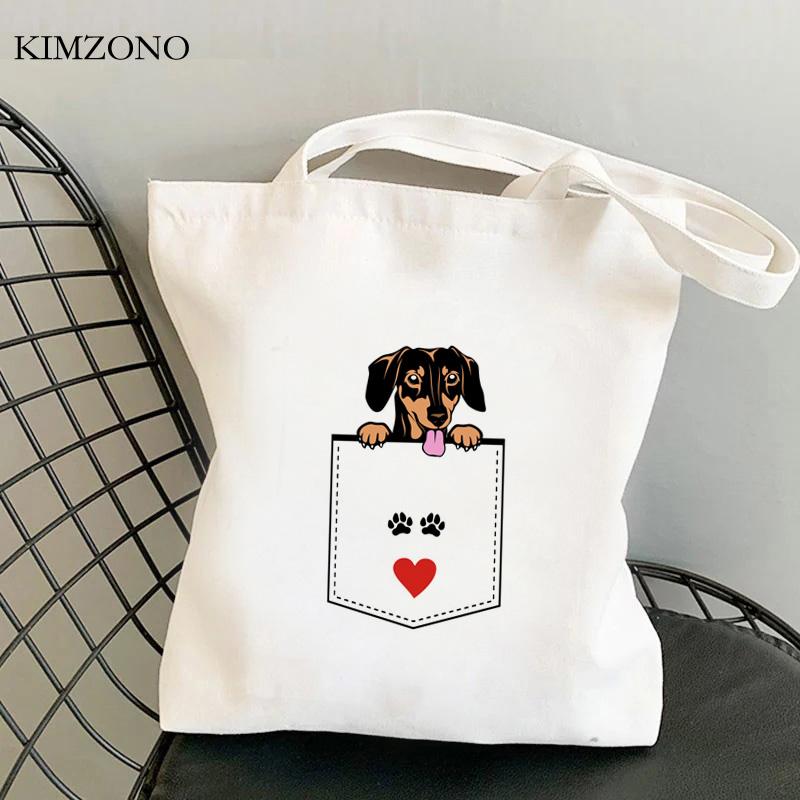 French Bulldog Shopping Bag Bolsas De Tela Eco Jute Bag Shopping Bolso Handbag Bag Shoping Fabric Sacola Net Sac Toile