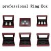 Casket Jewelry Fashion Simple Exquisite Girls Ring Jewelry Porous Mahogany Set