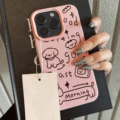 Funda de teléfono para iPhone 11 13 funda iPhone 12 14 15 16 Pro Max 12 Pro 15 Plus Cuero Pintado Impermeable A prueba de caídas y resistente al desgaste Dibujos animados