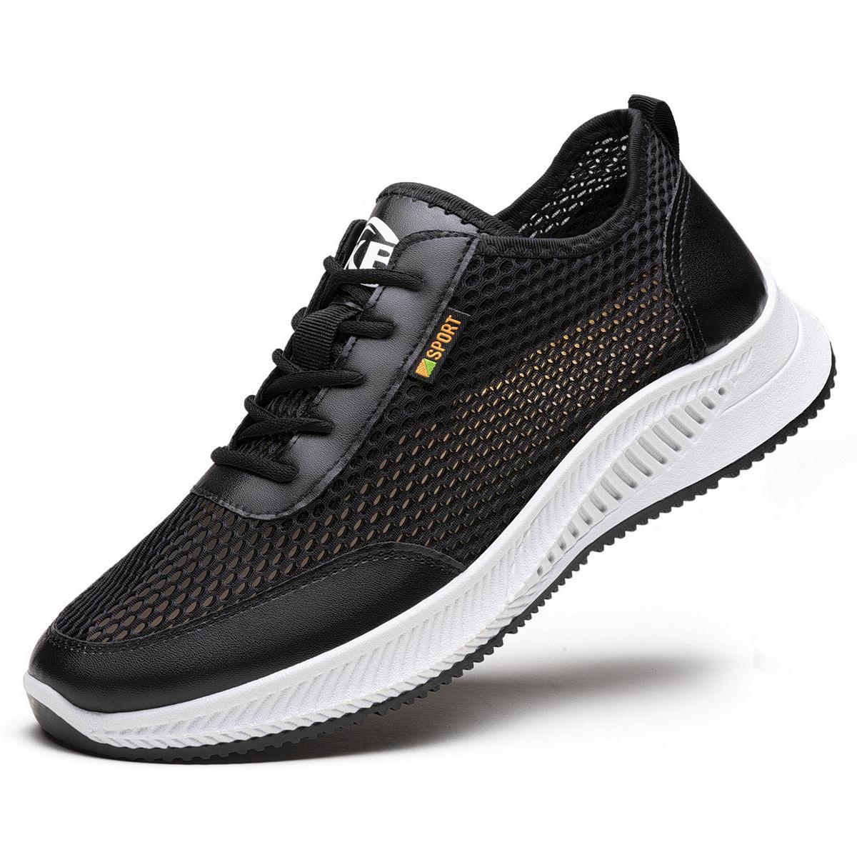 

Men s shoes 2025 summer new large mesh flying woven surface breathable light walking shoes sports running men s shoes 39