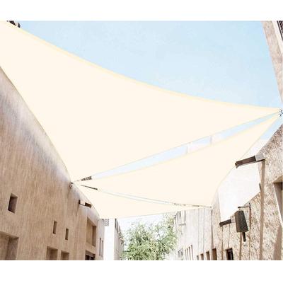 SUNNY GUARD Rain Shade 3x3x3m Ivory Sunshade Triangular Tarp Water Repellent Shade