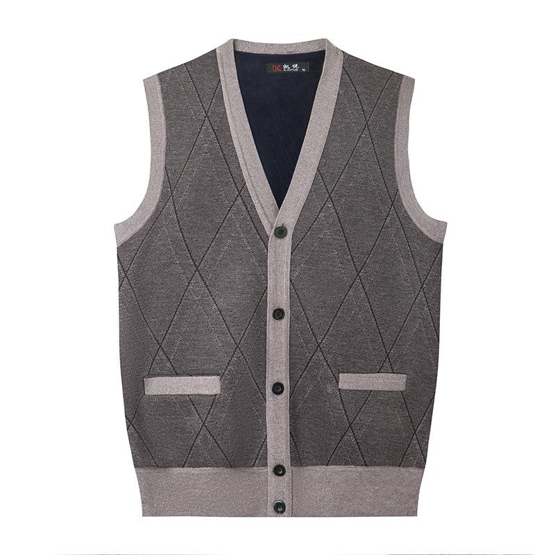 Gilet Cardigan a Maglia da Uomo Slim Fit - Strato Interno Caldo per Autunno/Inverno