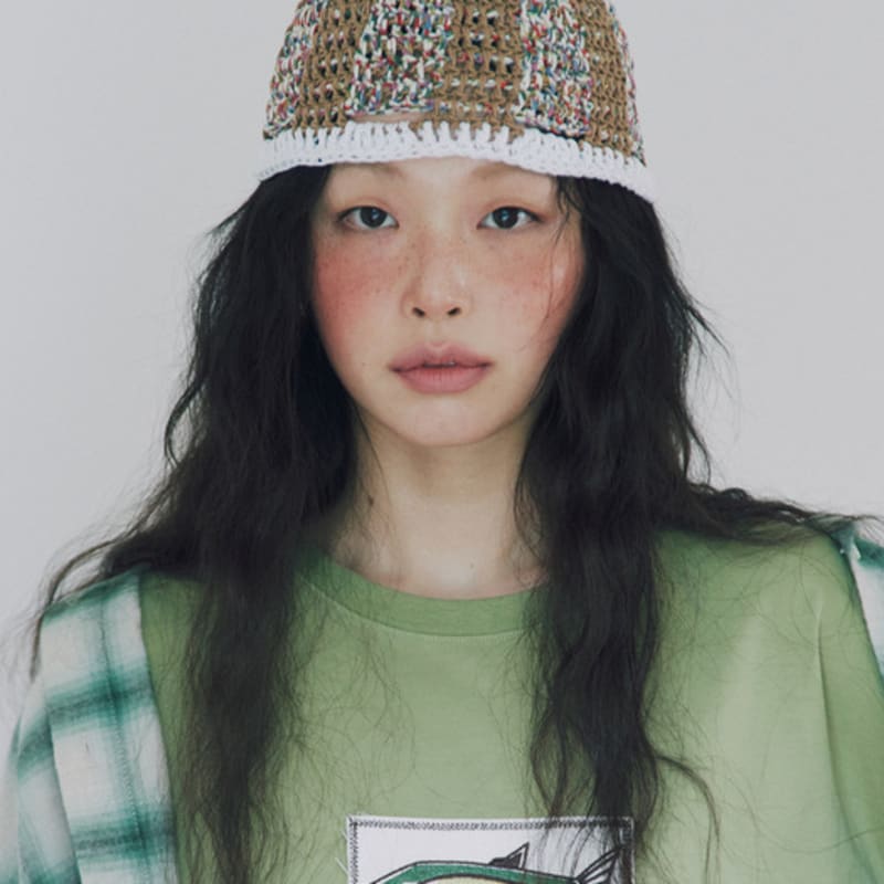 

MISU A BARBE MOSS BEANIE MULTI BROWN MULTI BROWN